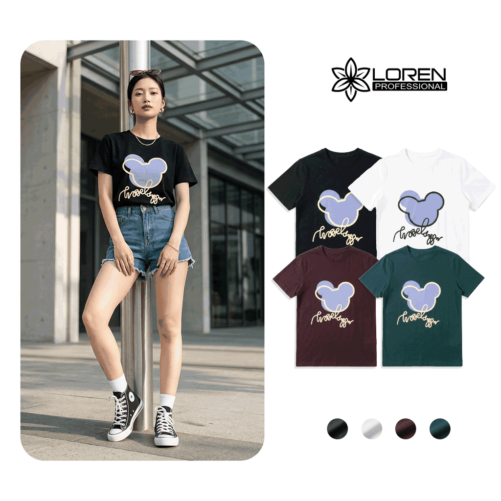 Áo thun nữ LOREN Regular mickey A21092