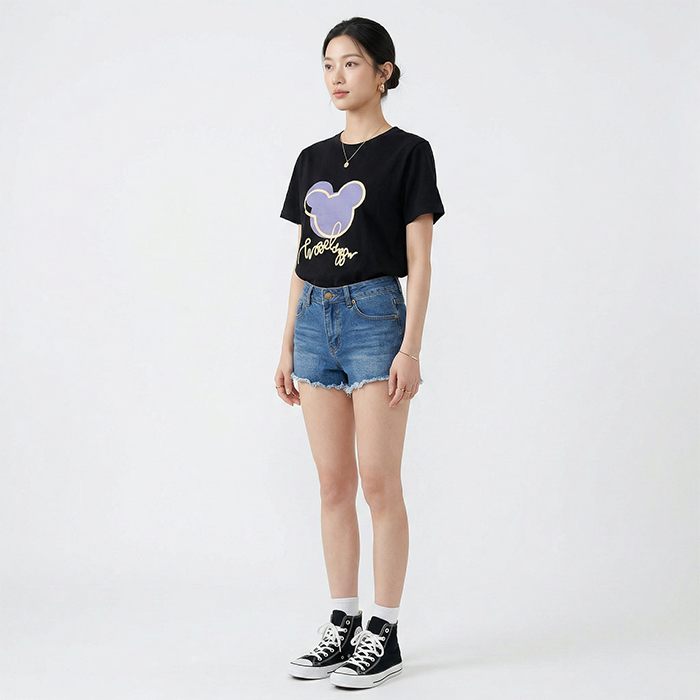 Áo thun nữ LOREN Regular mickey A21092