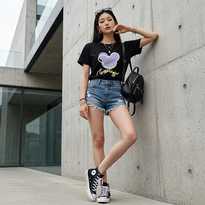 Áo thun nữ LOREN Regular mickey A21092