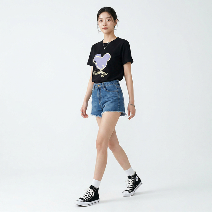Áo thun nữ LOREN Regular mickey A21092