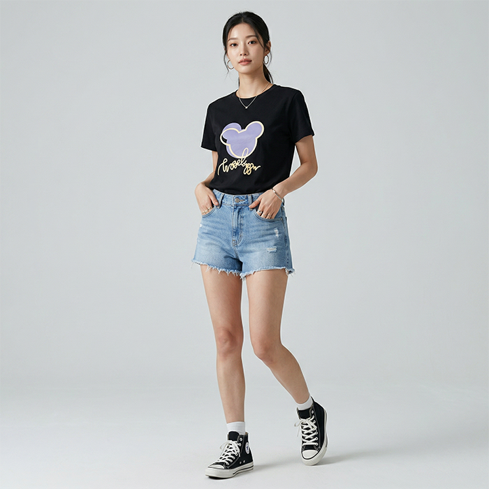 Áo thun nữ LOREN Regular mickey A21092