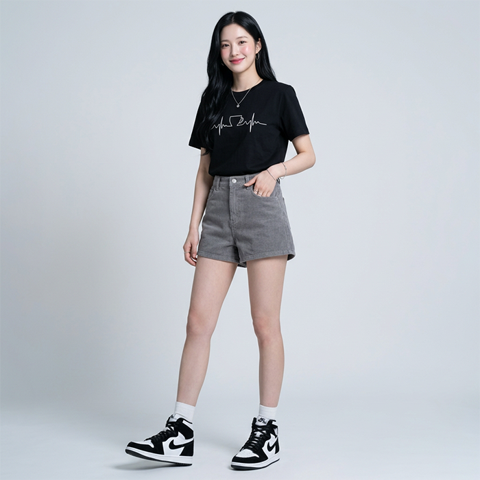 Áo thun nữ LOREN Regular nhịp tim A21095