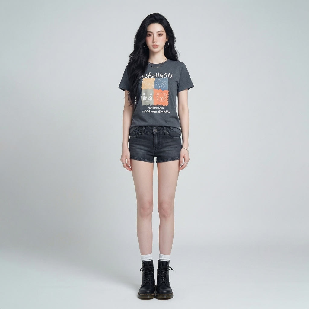 Áo thun nữ LOREN Regular bear A21098