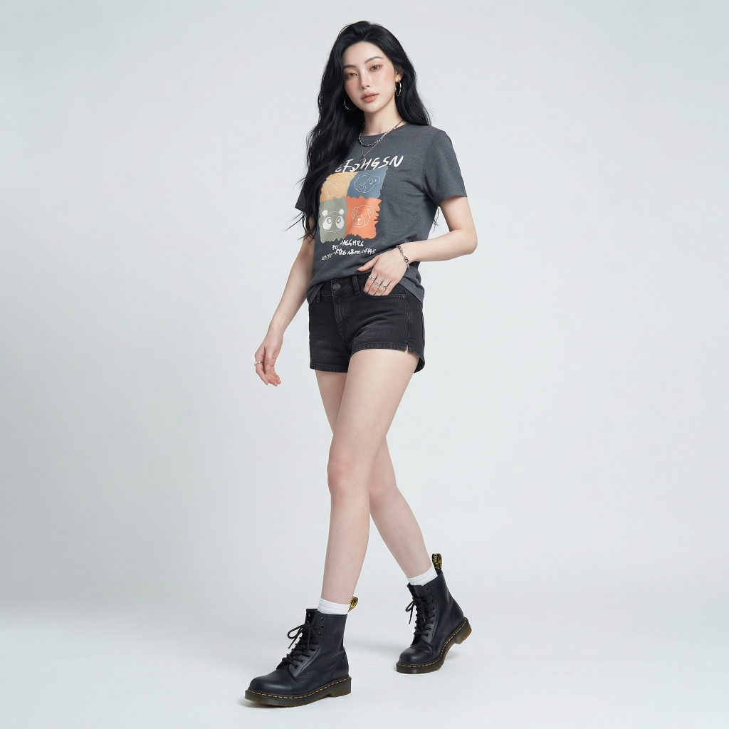 Áo thun nữ LOREN Regular bear A21098