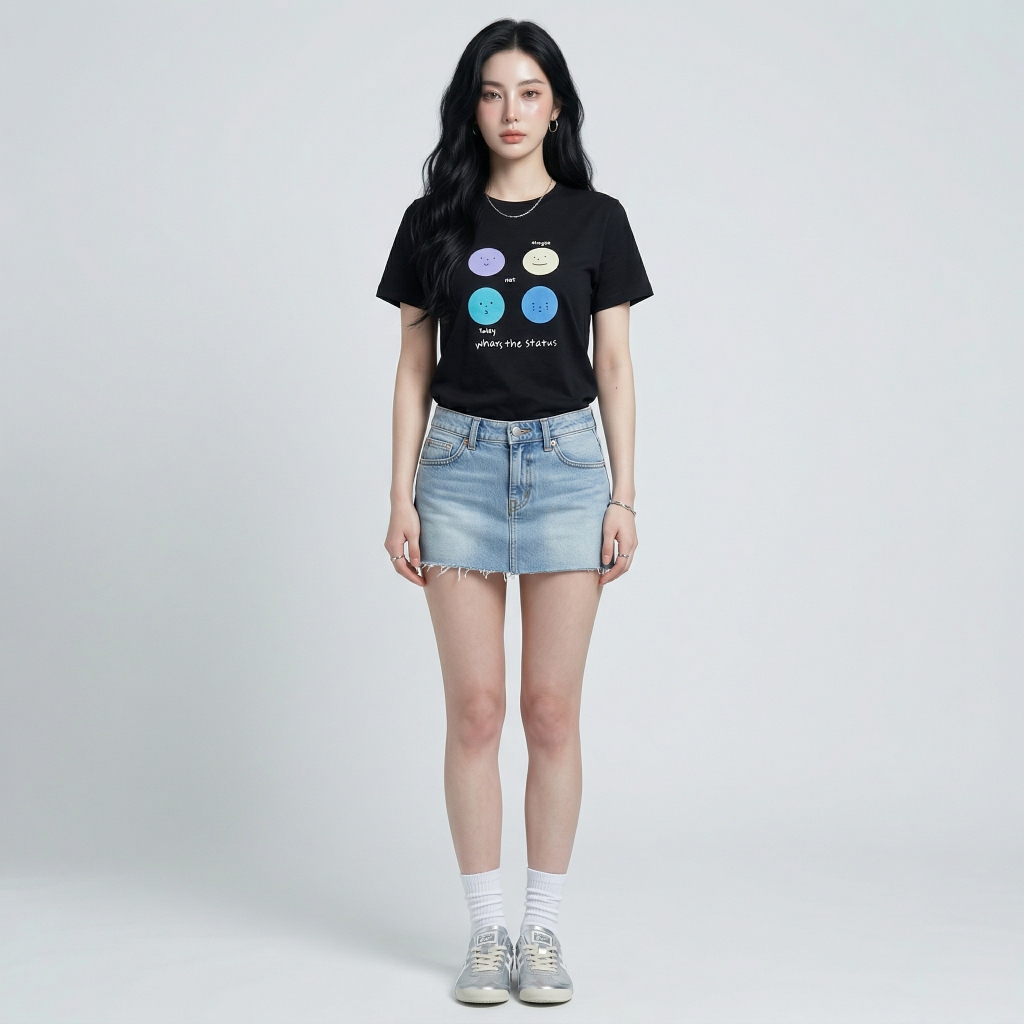 Áo thun nữ LOREN Regular status A21100