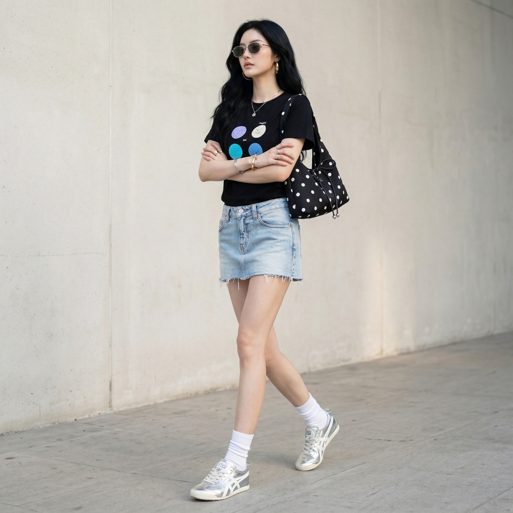 Áo thun nữ LOREN Regular status A21100
