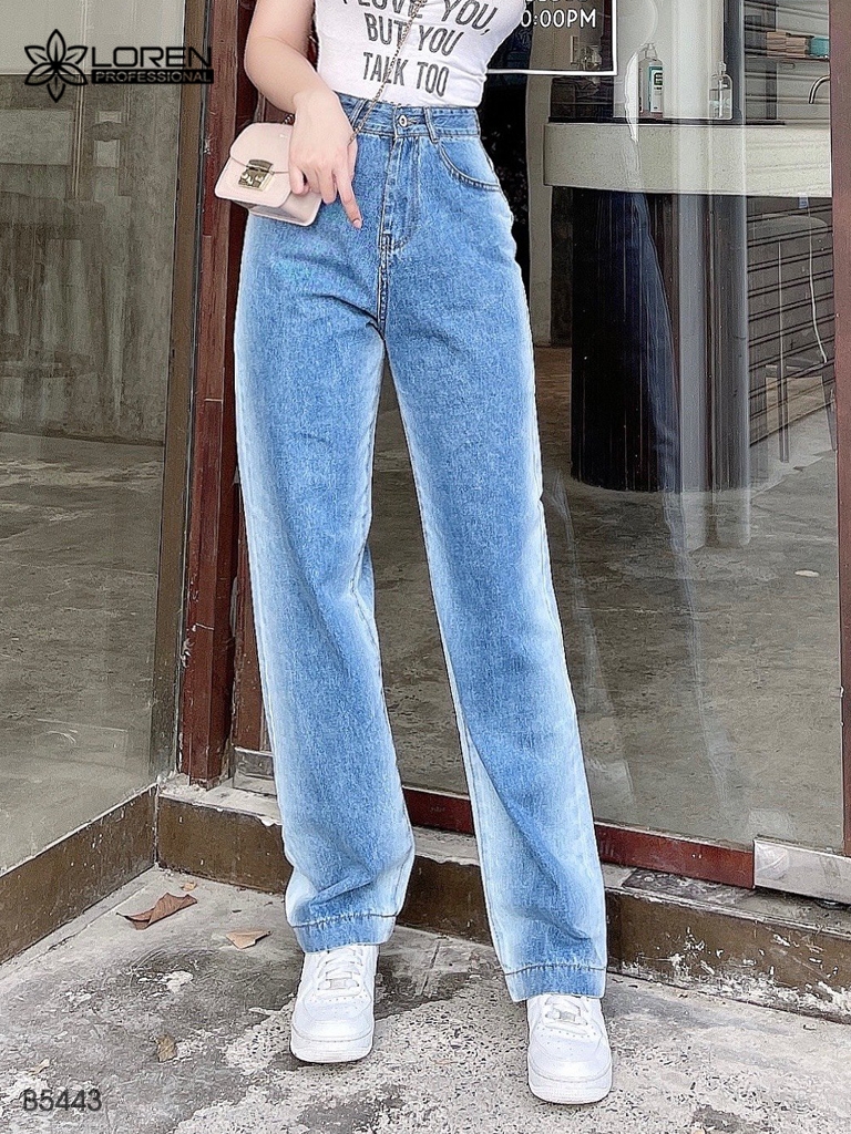 Quần jean ống rộng LOREN wash xanh B5443