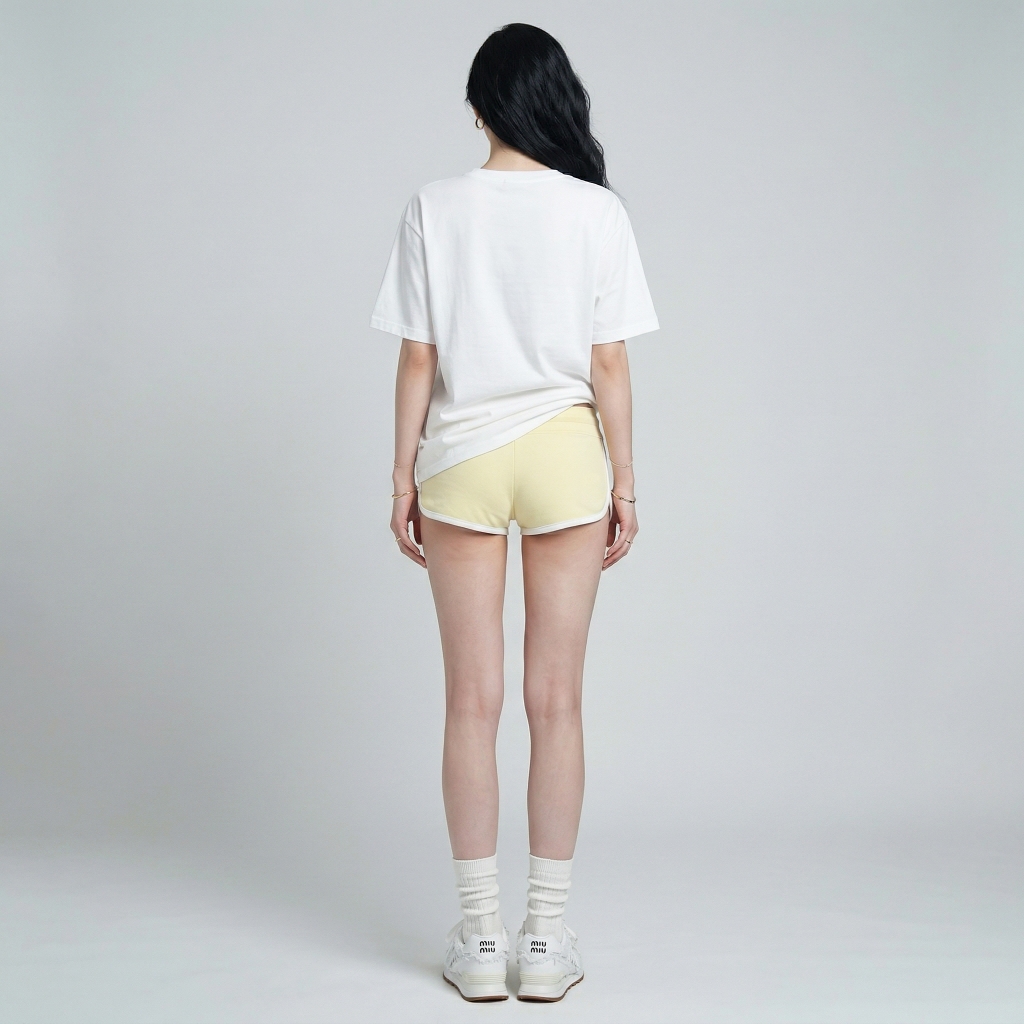 Áo thun nữ LOREN girls support trắng A2675