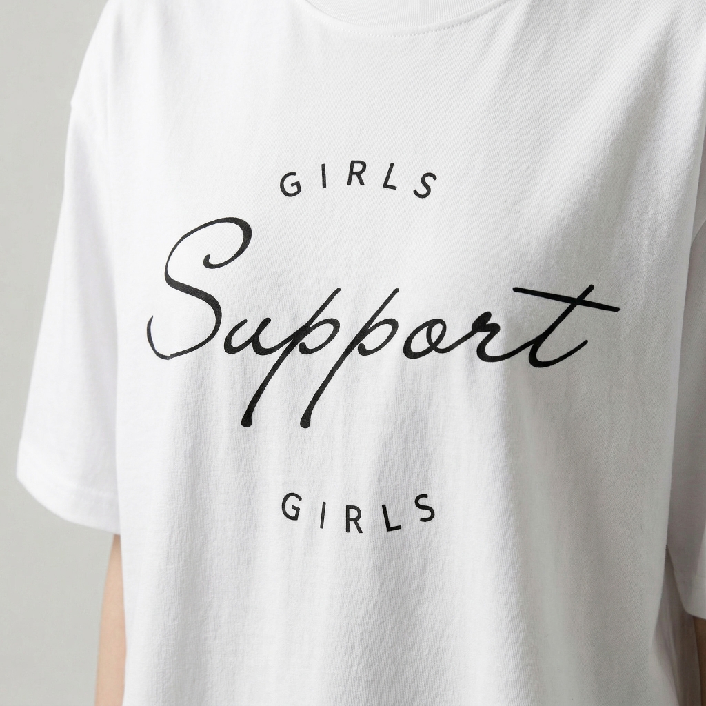 Áo thun nữ LOREN girls support trắng A2675