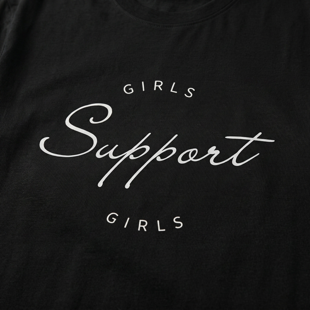 Áo thun nữ LOREN girls support đen A2676