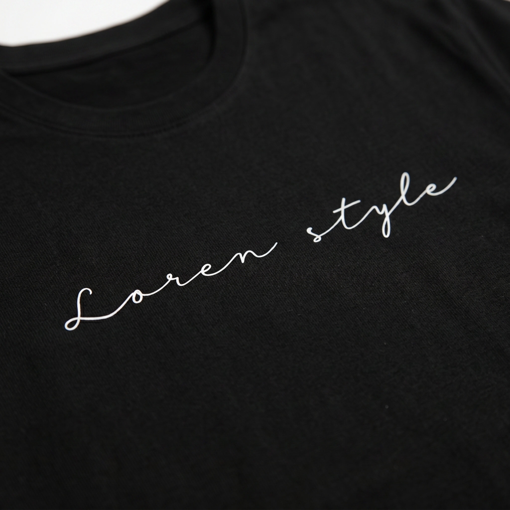 Áo thun nữ LOREN chữ Loren style đen A2742