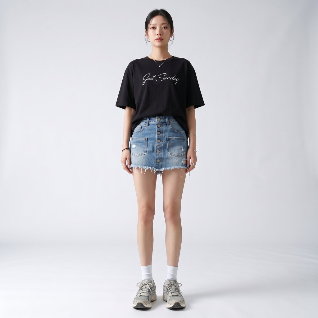 Áo thun nữ LOREN chữ Gust sunday đen A2745