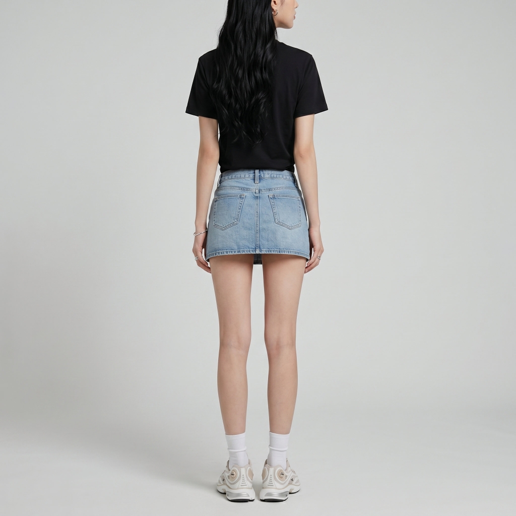 Áo thun nữ LOREN in chữ Bad Decision đen A2773