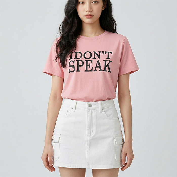 Áo thun nữ LOREN Speak ngắn tay A2965