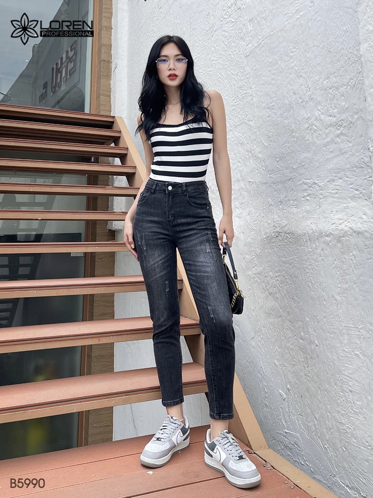 Quần jean nữ LOREN boyfriend B5990