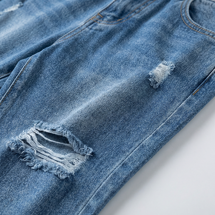 Quần jean baggy LOREN rách tua B51035
