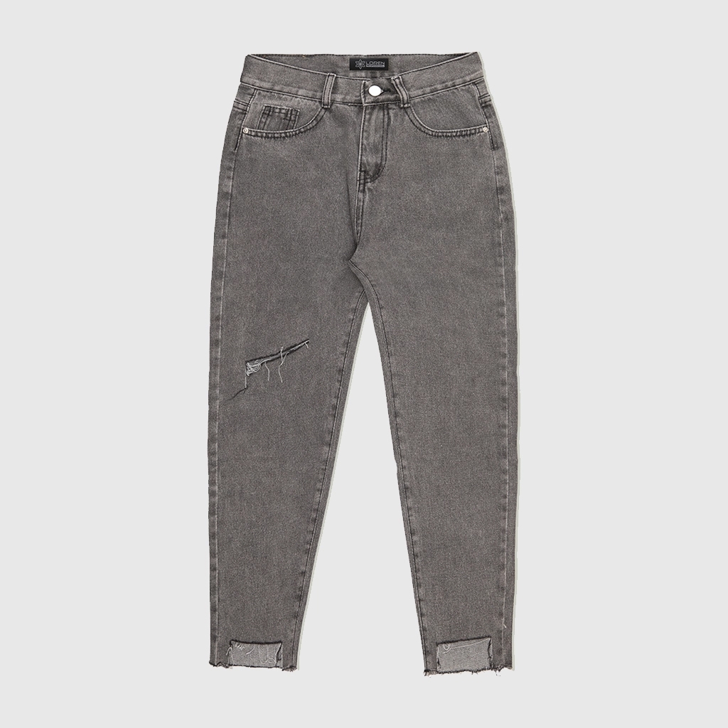 Quần jean baggy LOREN rách tua B51036