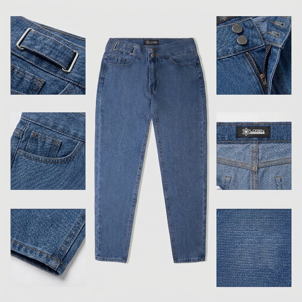 Quần jean baggy LOREN lưng kiểu B51040