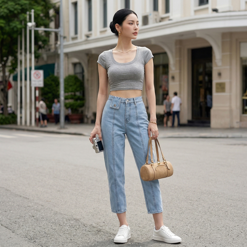Quần jean baggy nữ LOREN kiểu B51069