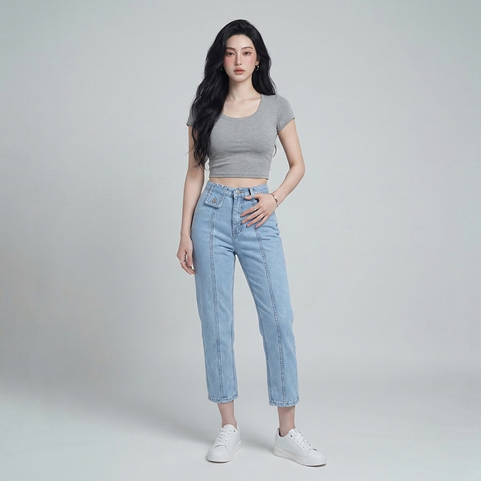Quần jean baggy nữ LOREN kiểu B51069
