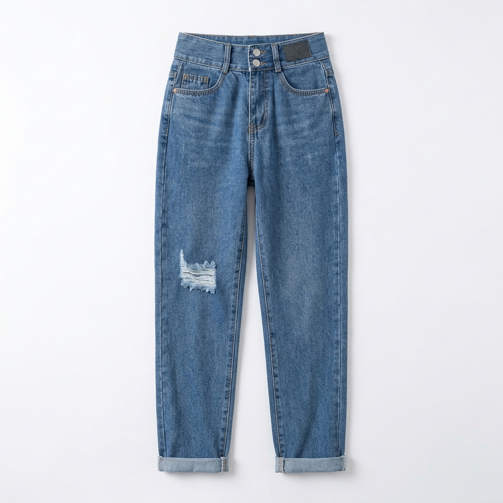 Quần jean baggy nữ LOREN 2 nút  B51106
