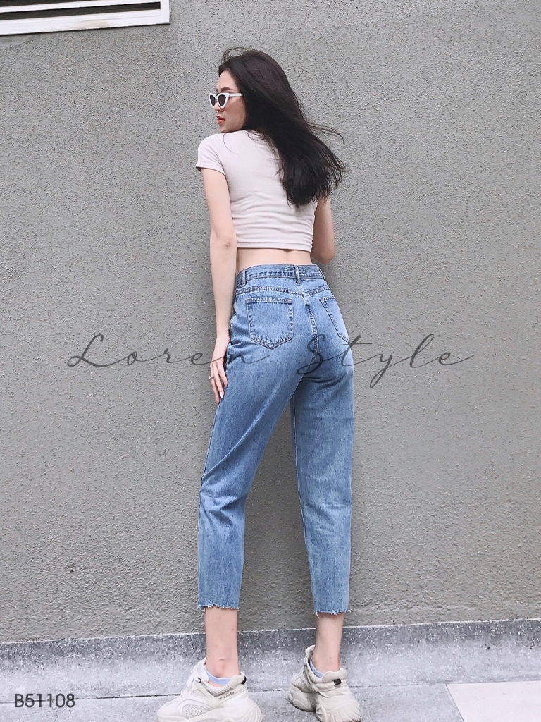 Quần jean baggy nữ LOREN kiểu túi B51108