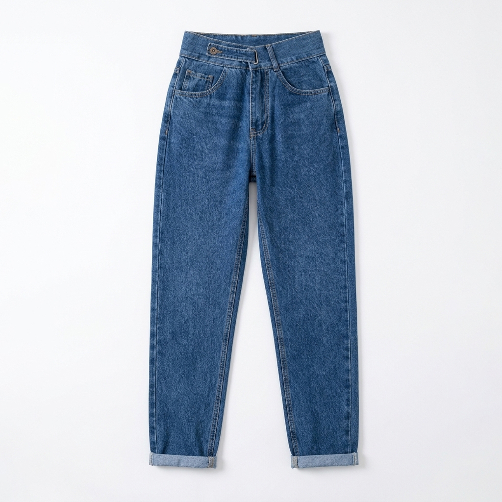 Quần jean baggy nữ LOREN nút kiểu B51114
