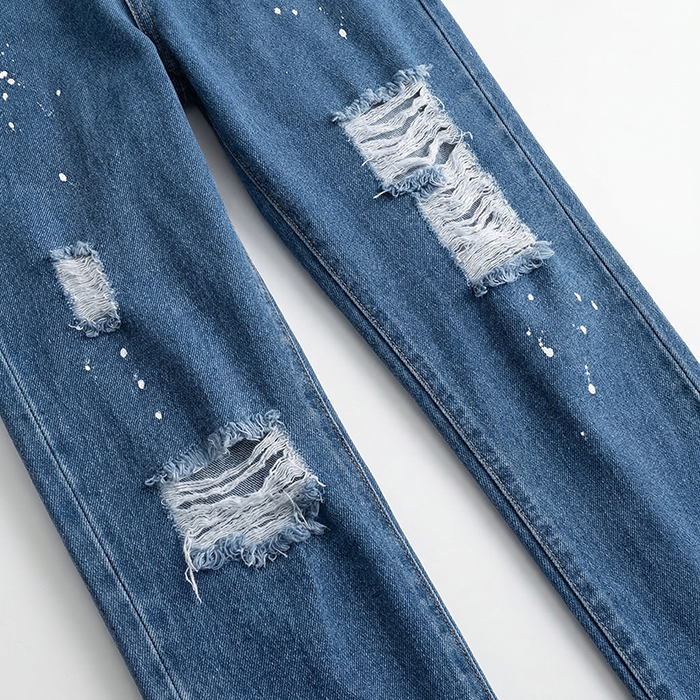 Quần jean baggy LOREN rách tua B5145