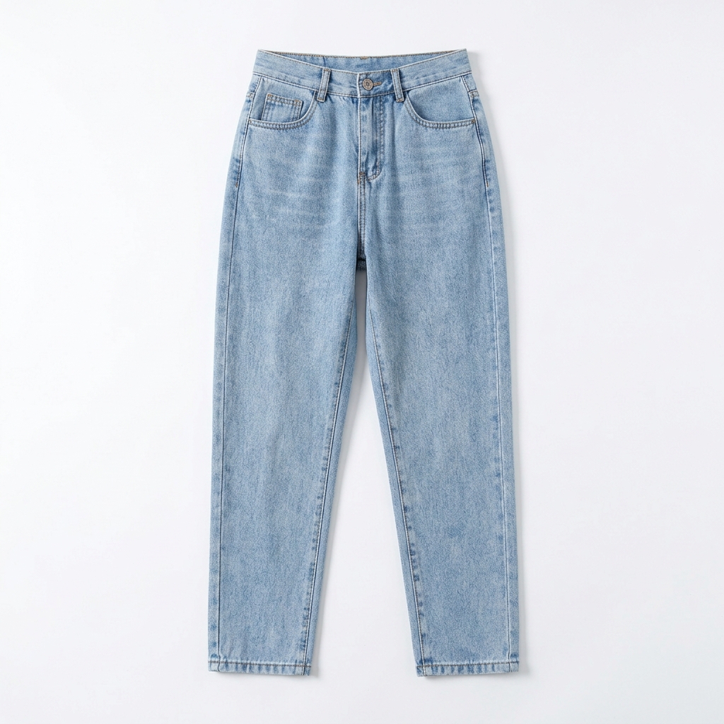 Quần jean baggy LOREN trơn xanh B5432