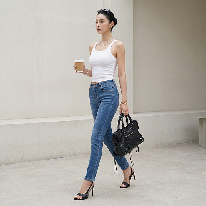 Quần jean nữ LOREN Regular B5990