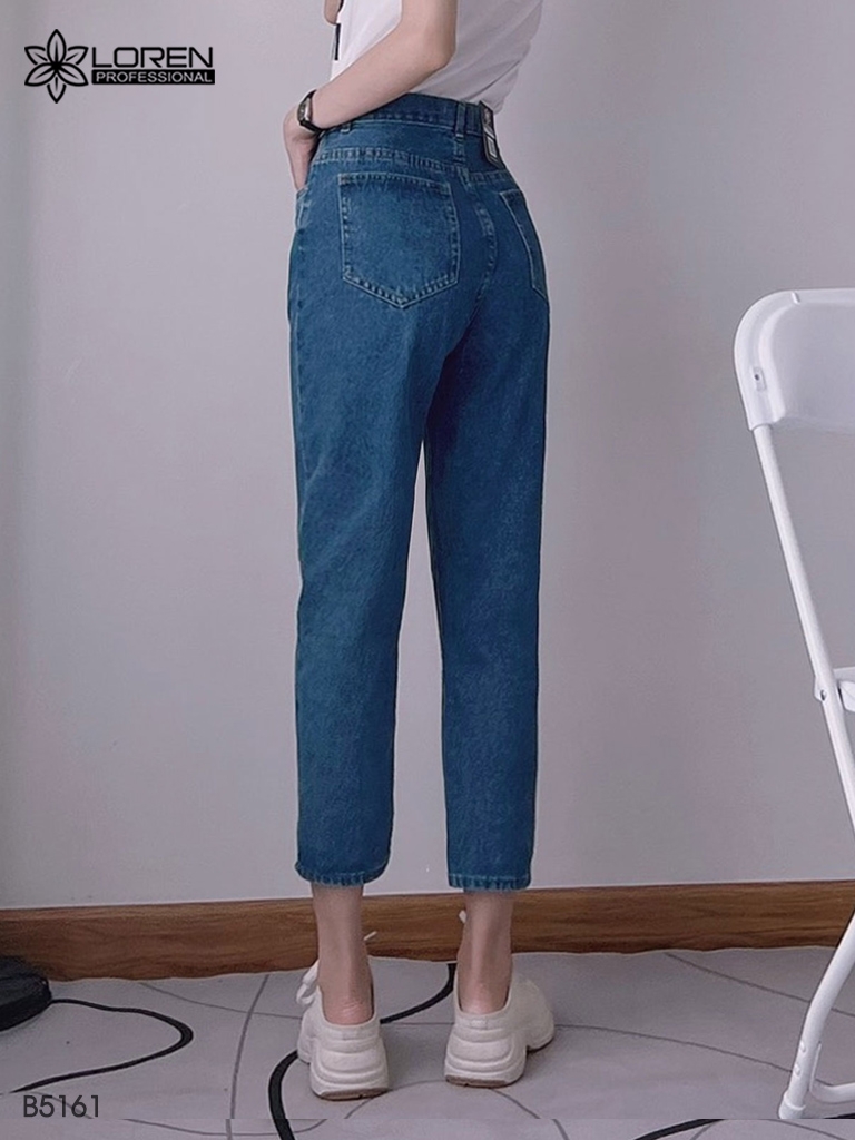 Quần jean baggy LOREN rách xanh B5161