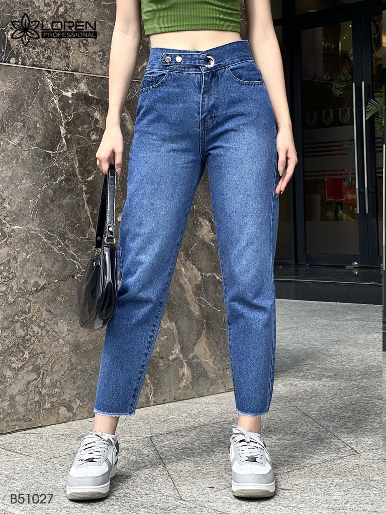 Quần jean baggy nữ LOREN lưng kiểu B51027