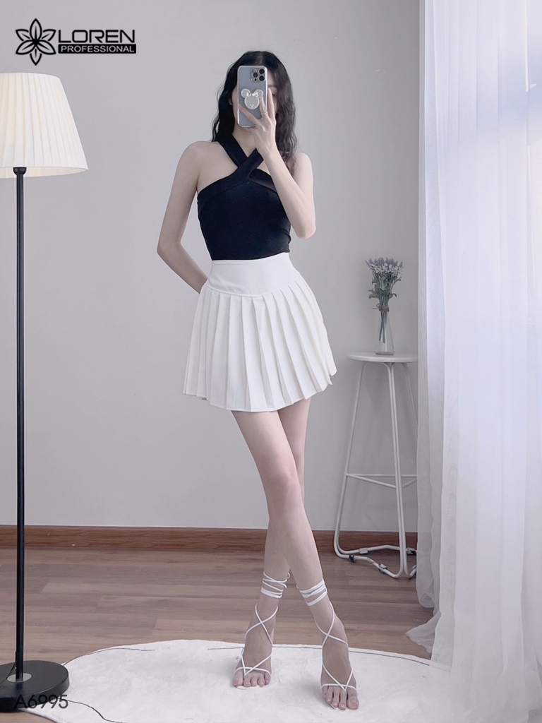 Áo kiểu nữ LOREN bozip chéo cổ A6995