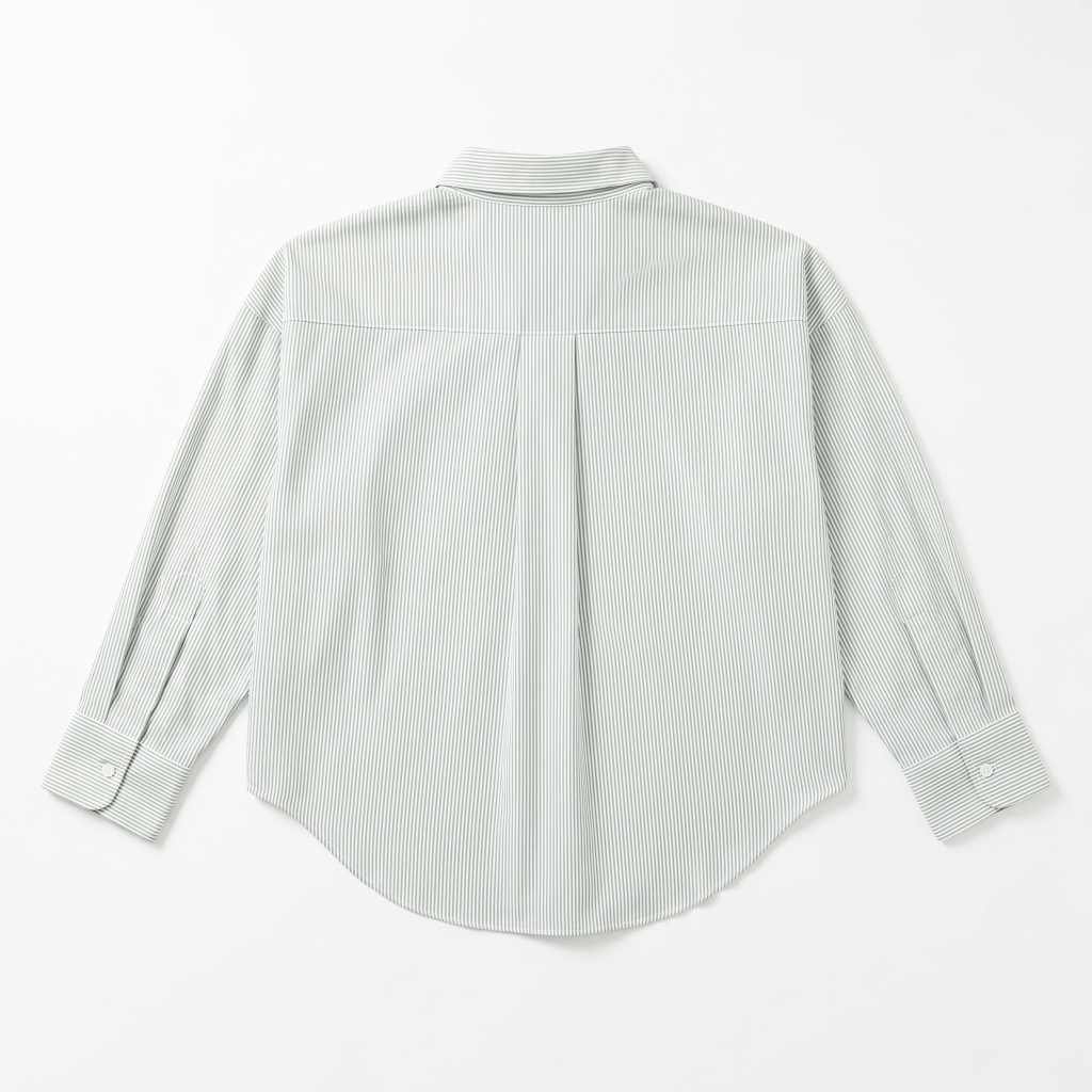 Áo sơ mi nữ form rộng LOREN cotton Oxford tối giản WASH11140