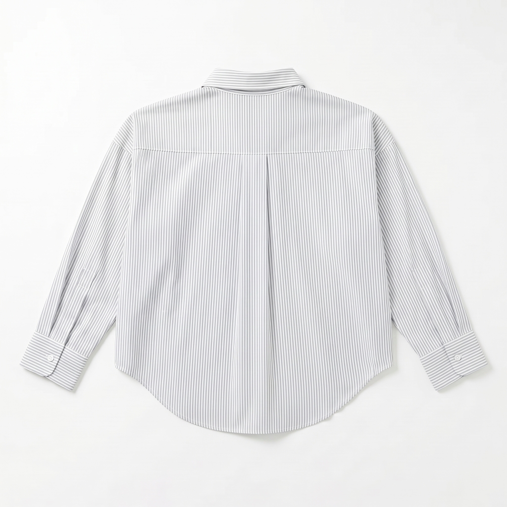 Áo sơ mi nữ form rộng LOREN cotton Oxford tối giản WASH11140