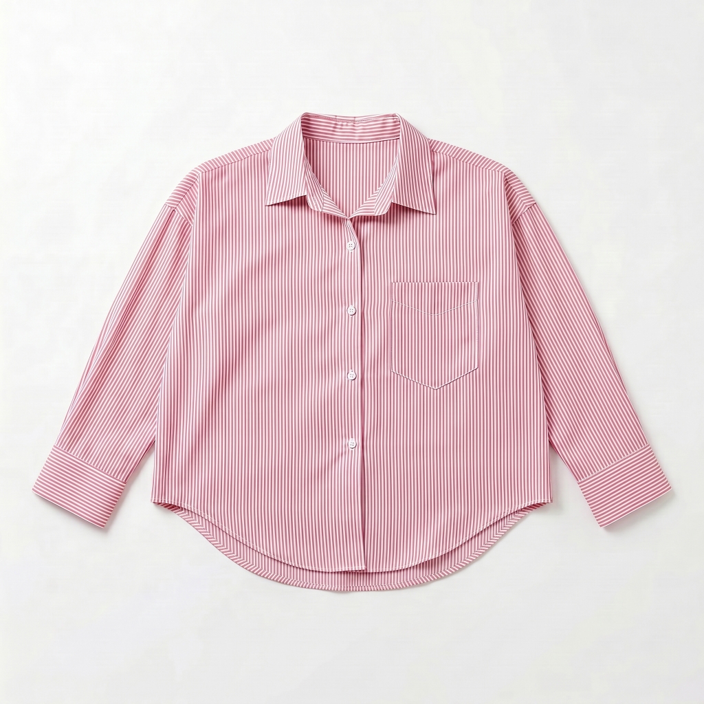 Áo sơ mi nữ form rộng LOREN cotton Oxford tối giản WASH11140
