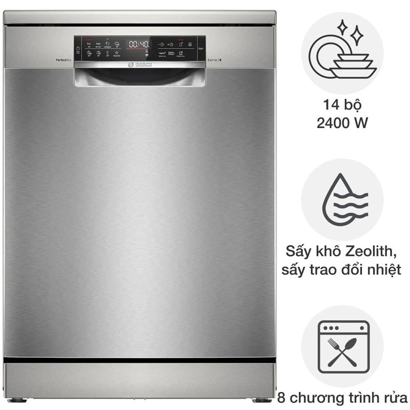 MÁY RỬA BÁT BOSCH SERIE 6 SMS6ZCI01P SẤY ZEOLITH MODEL 2025