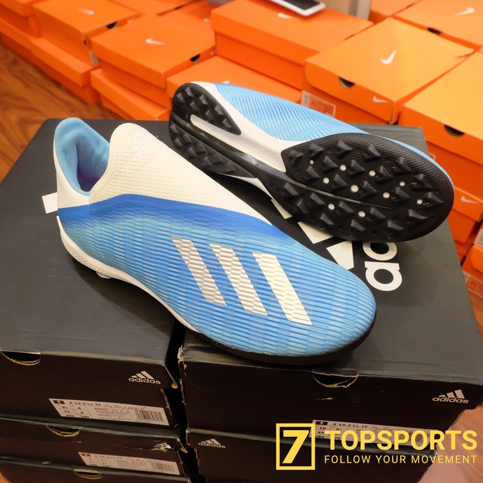 Adidas X 19.3 Laceless TF – Bright Cyan/Silver/Pink EF0632 7TOPSPORTSVN