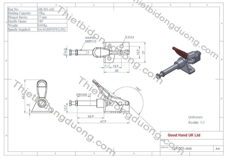 Cam kẹp GH301AM