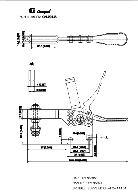 Cam kẹp ngang CH-201-BI