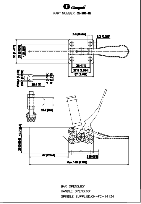 Cam kẹp ngang CH201BS