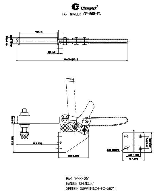 Cam kẹp ngang CH202FL