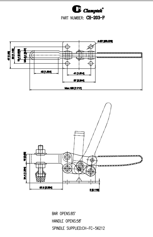 Cam kẹp ngang CH203F