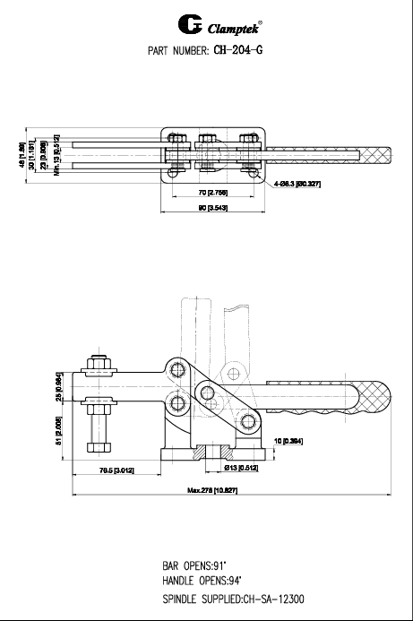 Cam kẹp ngang CH204G
