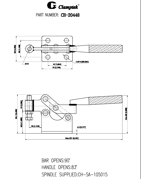Cam kẹp ngang CH20448