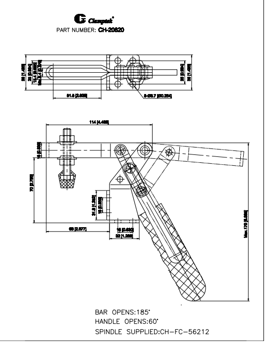 Cam kẹp ngang CH20820