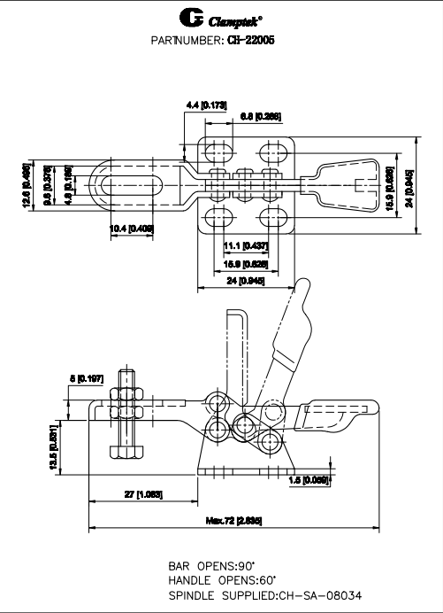Cam kẹp ngang CH22005