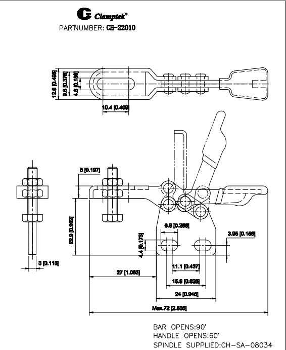 Cam kẹp ngang CH22010