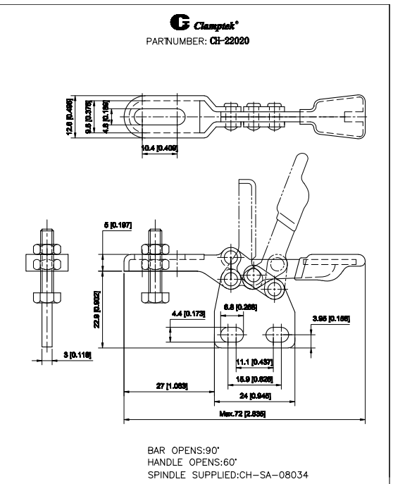 Cam kẹp ngang CH22020