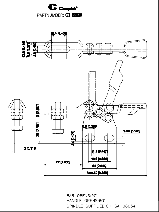 Cam kẹp ngang CH22030
